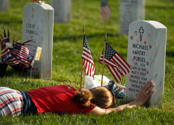 Flags In Ceremony at Arlington National Cemetary on May 24, 2012